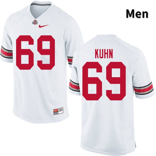 Ohio State Buckeyes Chris Kuhn Men's #69 White Authentic Stitched College Football Jersey